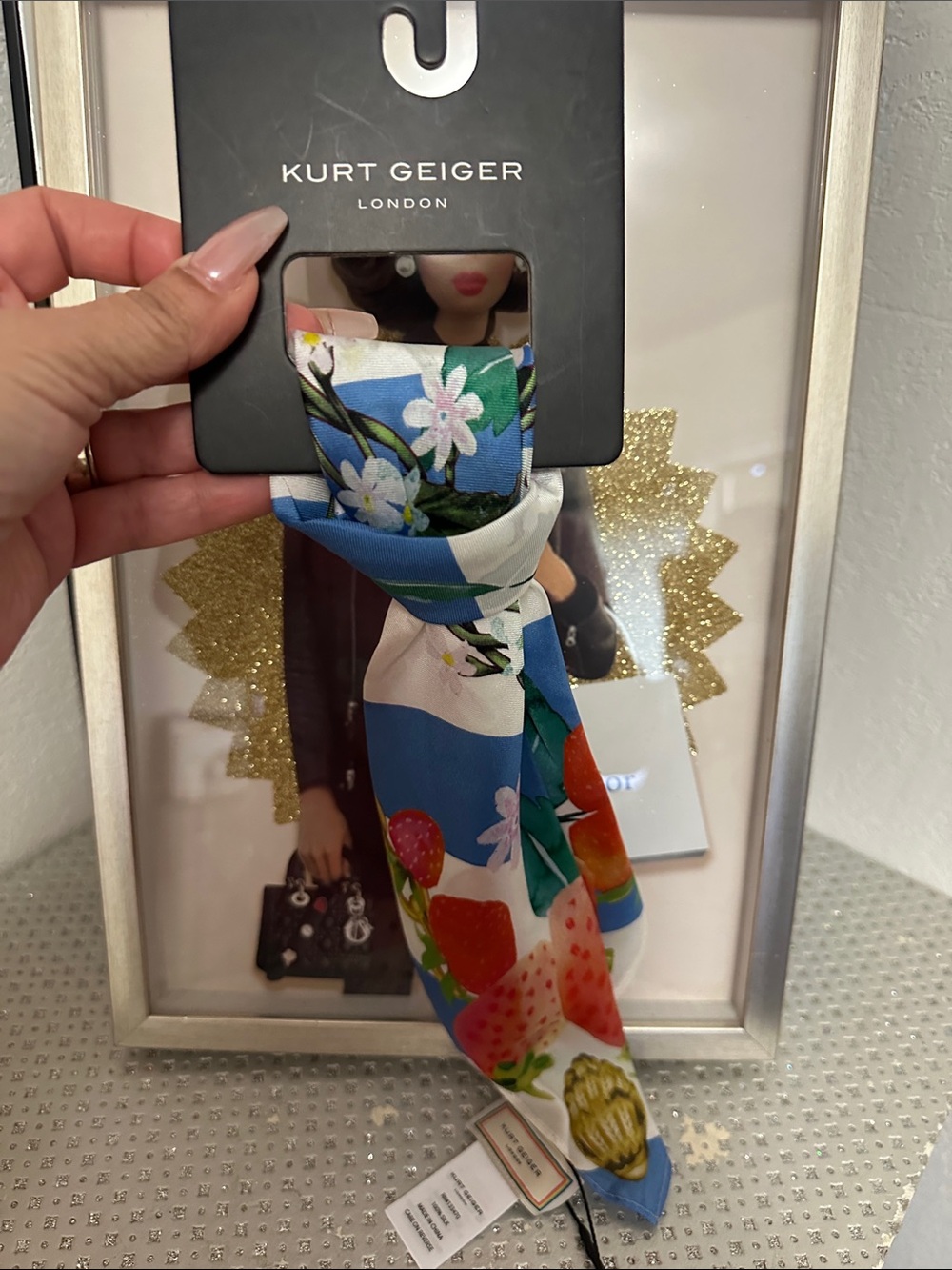 Kurt Geiger Strawberry Stripe Bandana - NWT